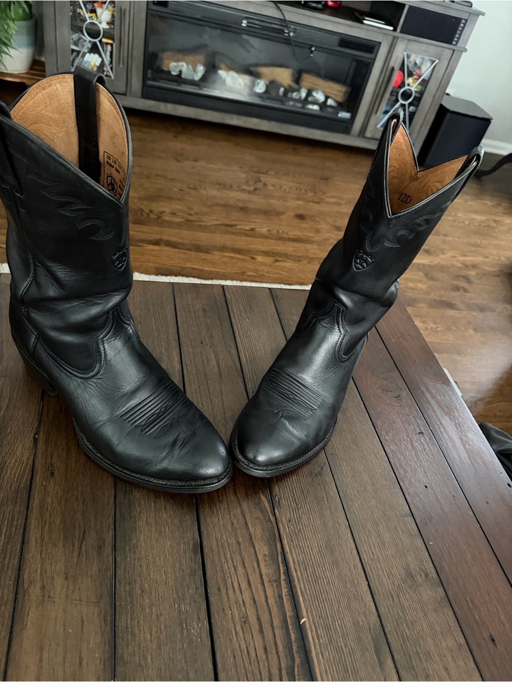 Ariat Sedona Cowboy Western Boots Men’s Size 12D Black Leather Riding Boots